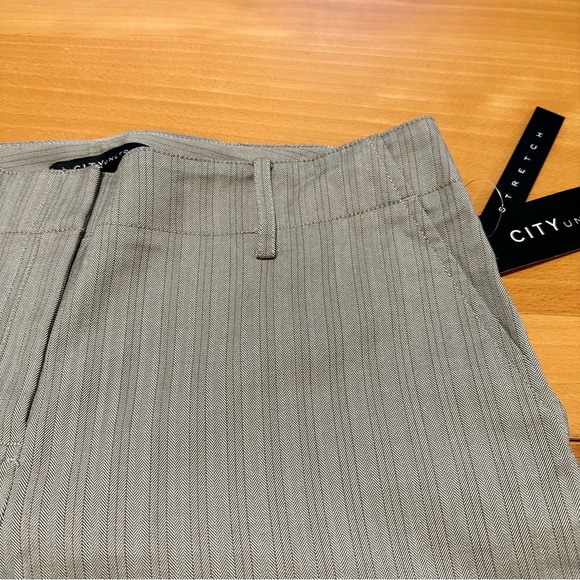 CITY Unltd. NWT Vintage Tan & Brown Striped Gaucho Pants SZ 10 - Picture 9 of 11